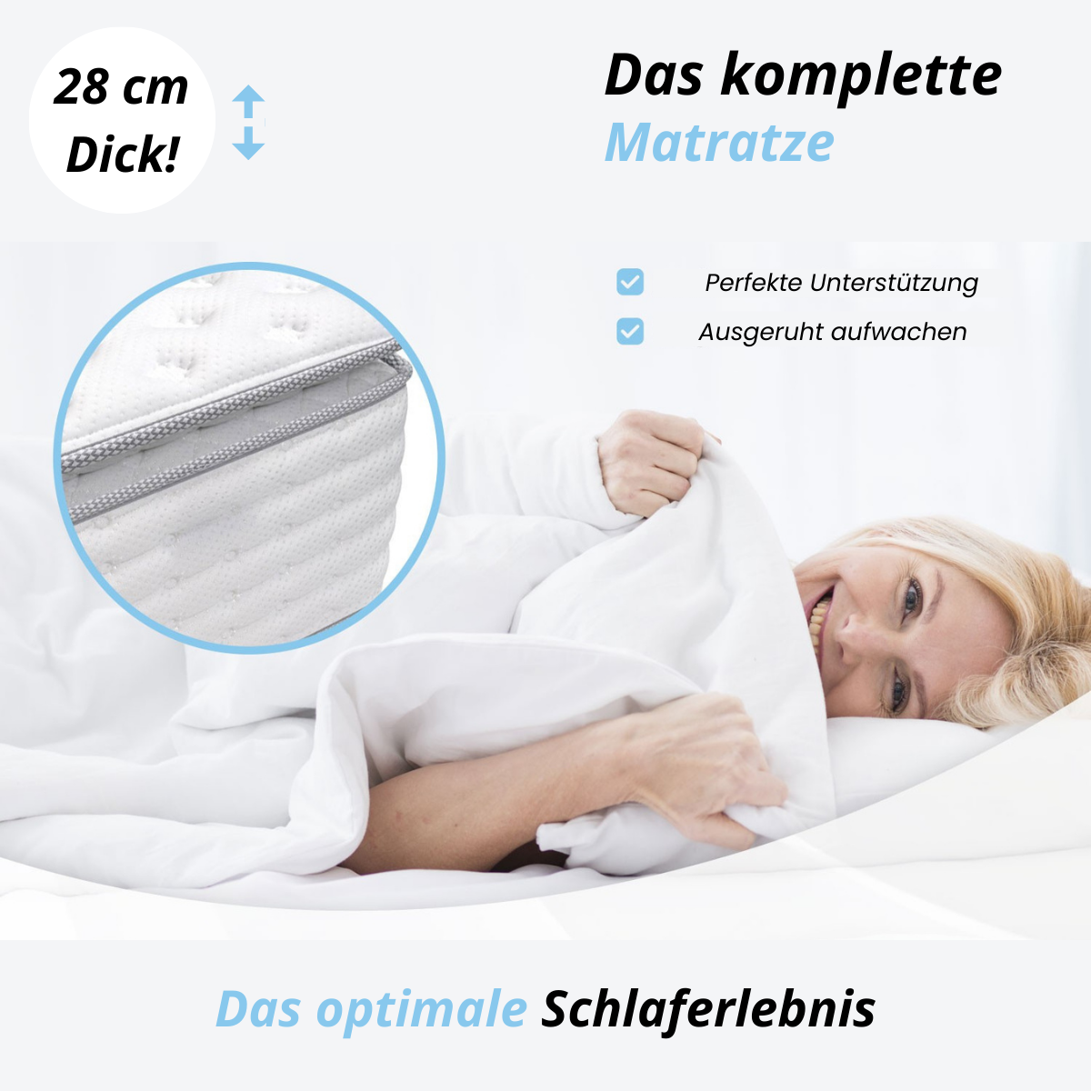 Maan matras® 2-in-1 Matratze & Topper | Kaltschaum & Hybrid.