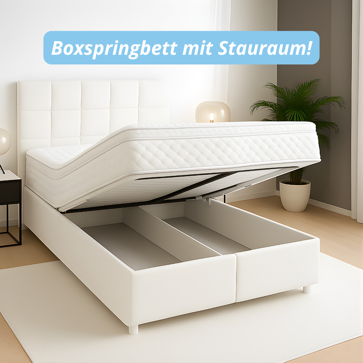 Moon Mattress® Boxspringbett | Boxspringbett mit Stauraum | Komplettes Boxspringbett