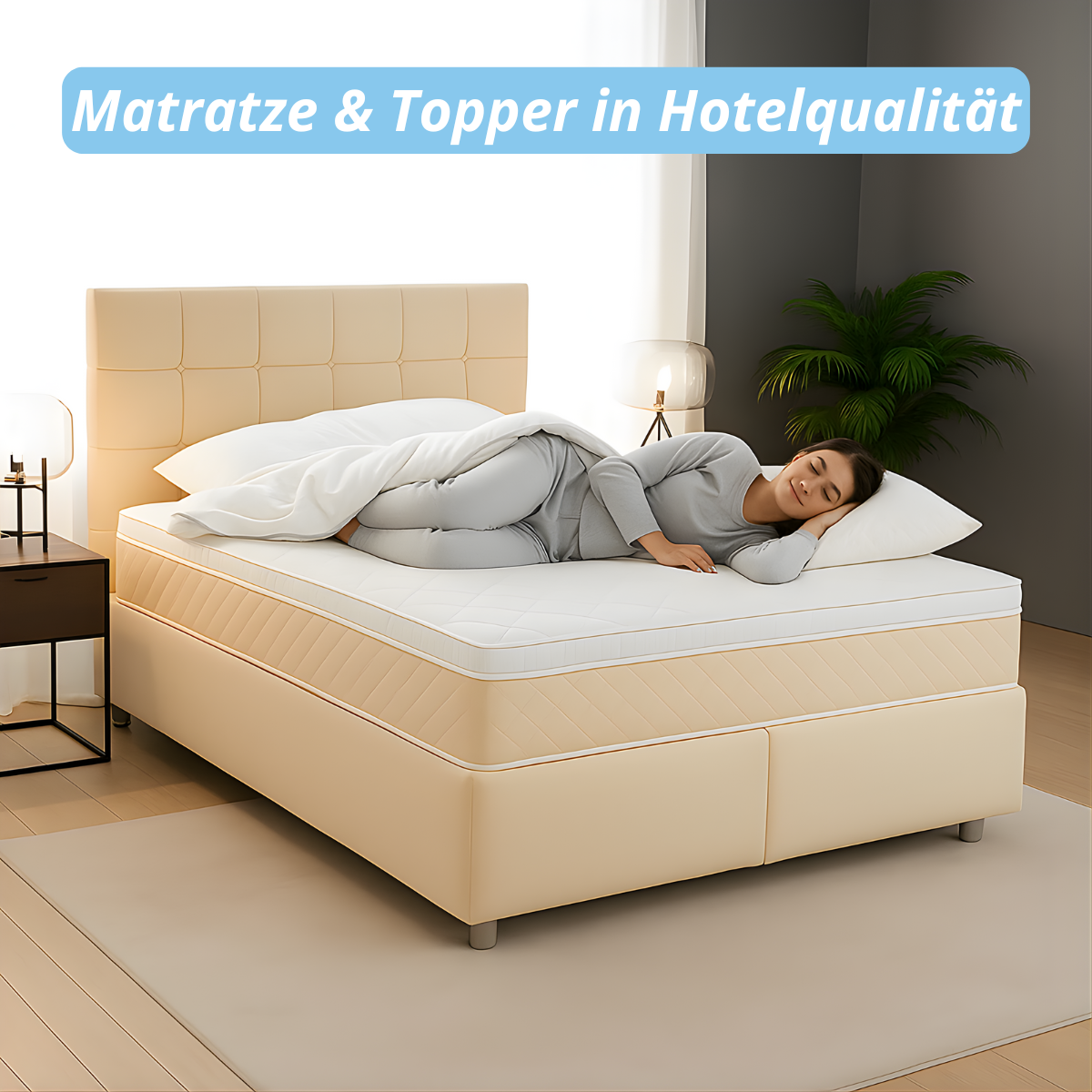 Moon Mattress® Boxspringbett | Boxspringbett mit Stauraum | Komplettes Boxspringbett