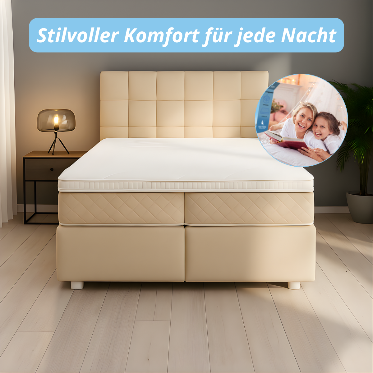 Moon Mattress® Boxspringbett | Boxspringbett mit Stauraum | Komplettes Boxspringbett