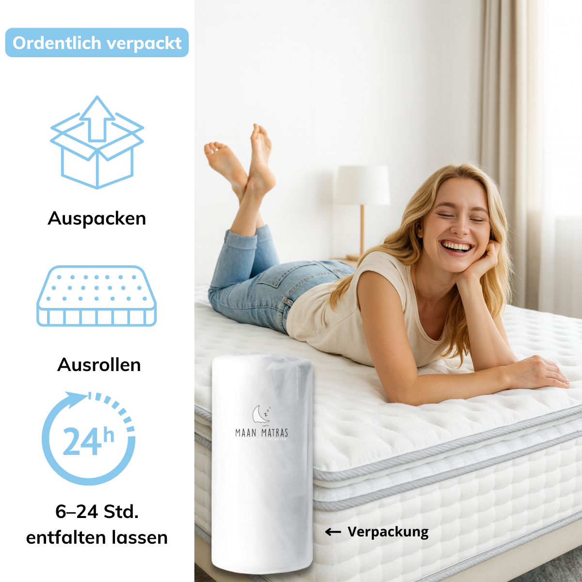 Maan matras® 2-in-1 Matratze & Topper | Kaltschaum & Hybrid.