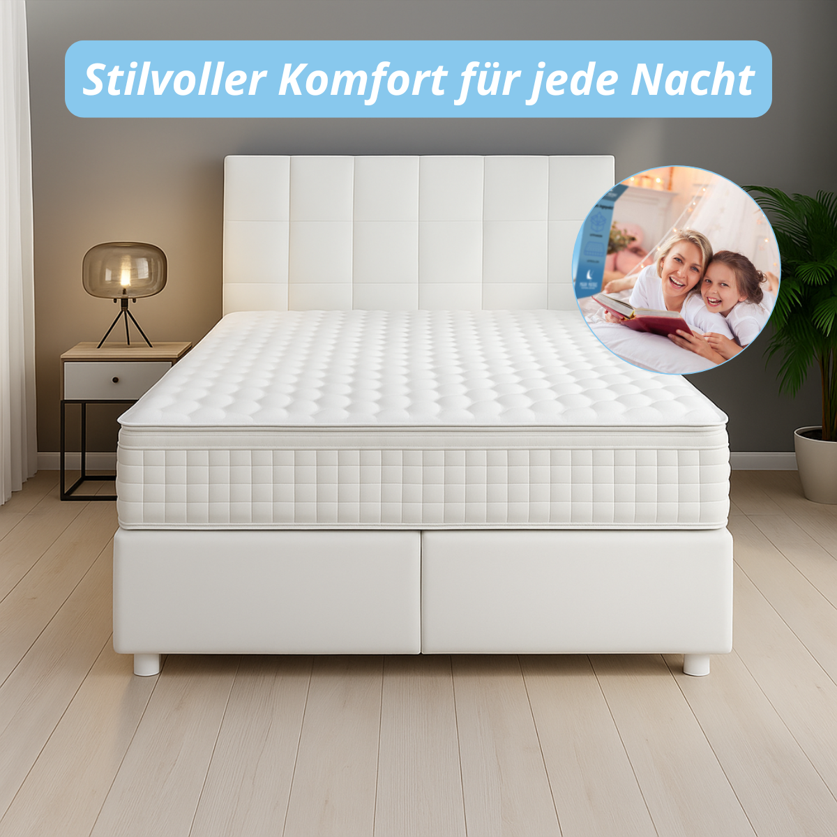 Moon Mattress® Boxspringbett | Boxspringbett mit Stauraum | Komplettes Boxspringbett