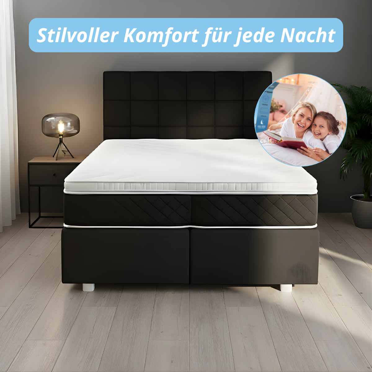 Moon Mattress® Boxspringbett | Boxspringbett mit Stauraum | Komplettes Boxspringbett