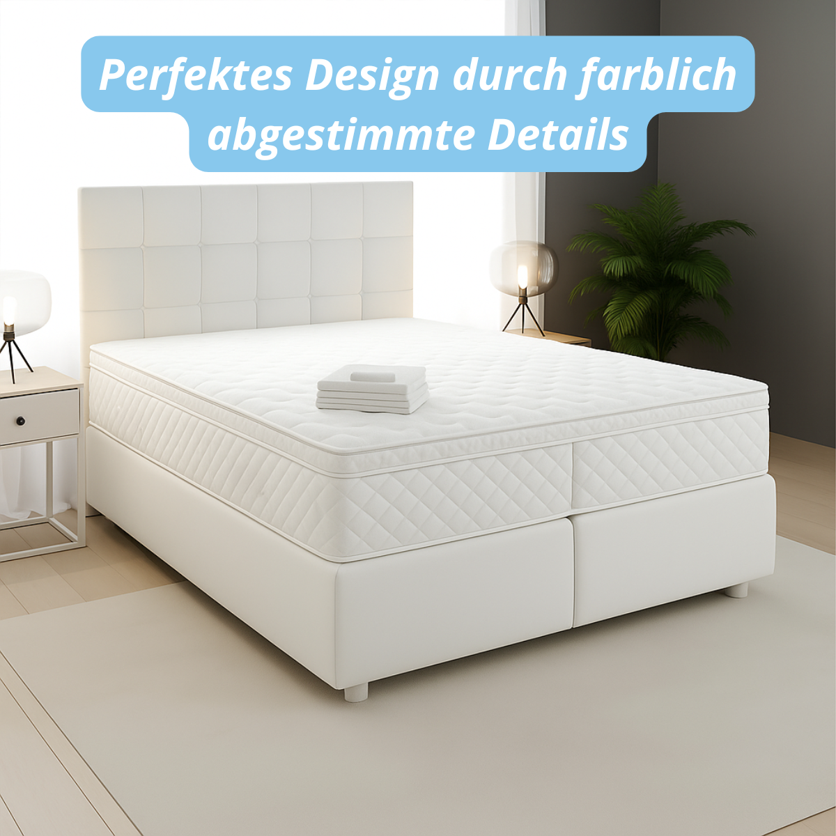 Moon Mattress® Boxspringbett | Boxspringbett mit Stauraum | Komplettes Boxspringbett
