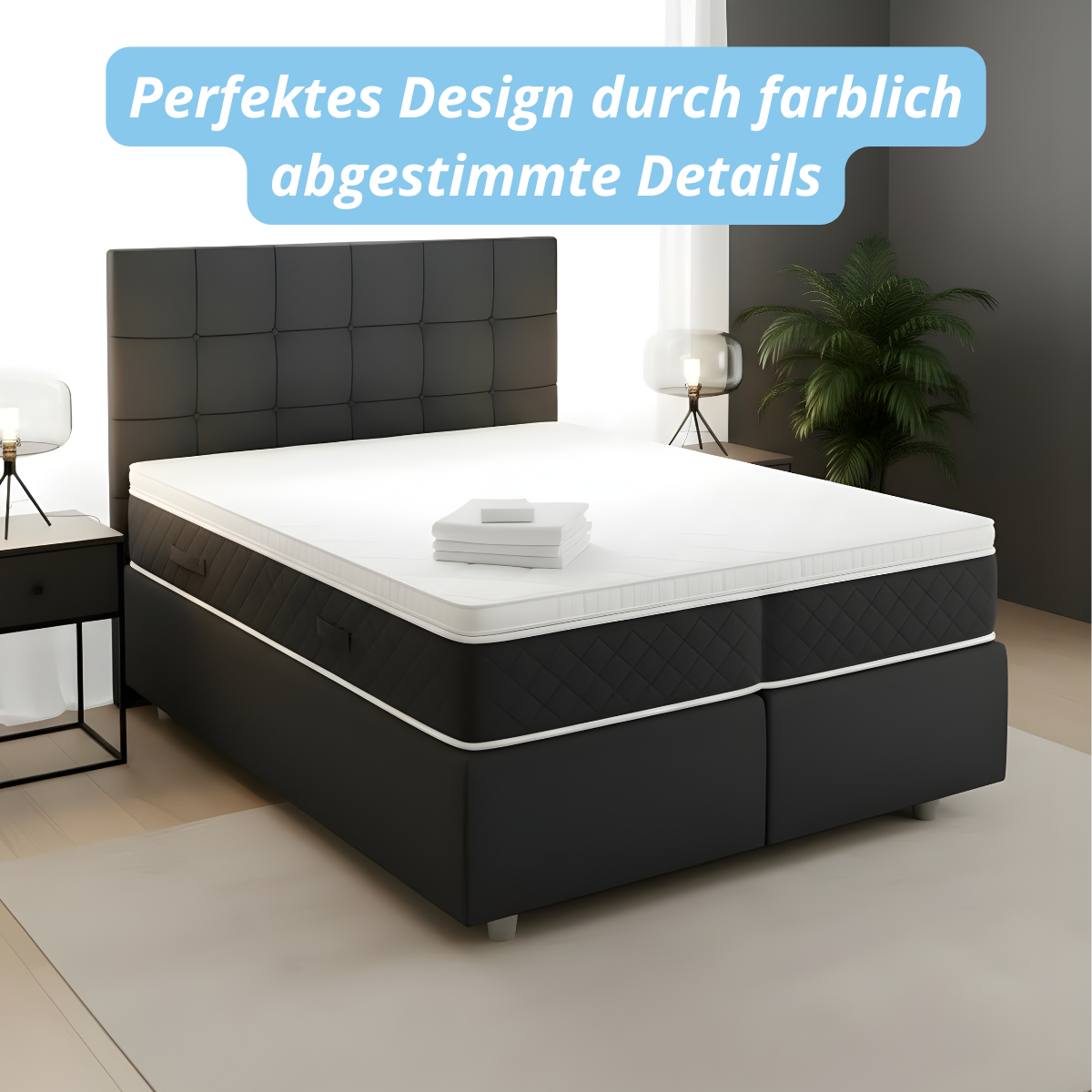 Moon Mattress® Boxspringbett | Boxspringbett mit Stauraum | Komplettes Boxspringbett