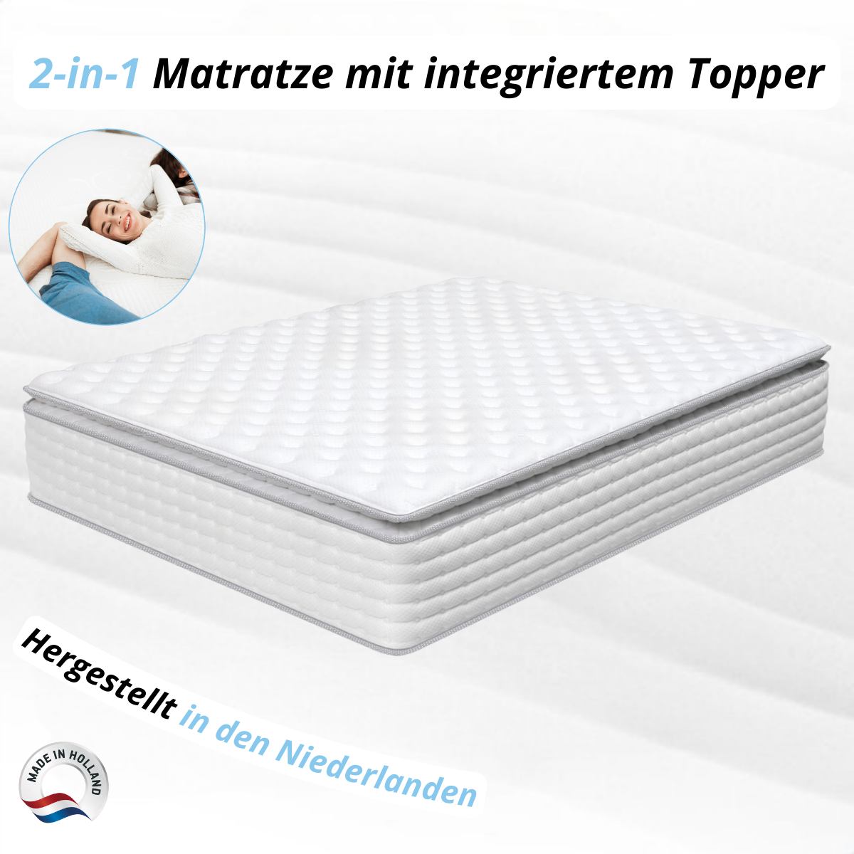 Maan matras® 2-in-1 Matratze & Topper | Kaltschaum & Hybrid.