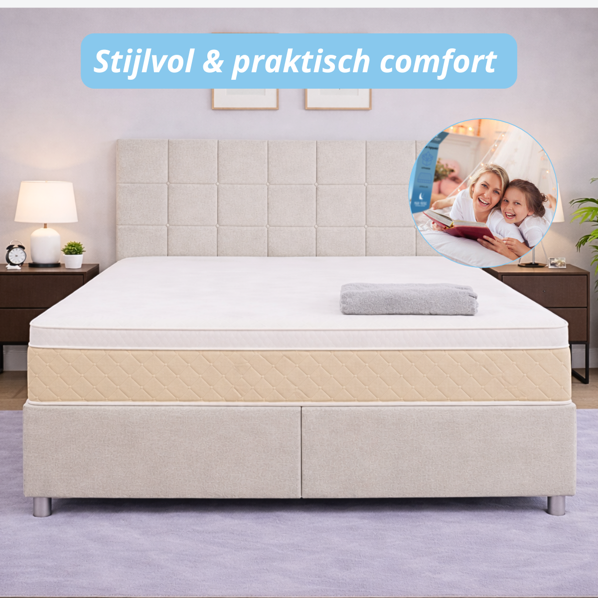 Moon Mattress® Boxspringbett | Boxspringbett mit Stauraum | Komplettes Boxspringbett