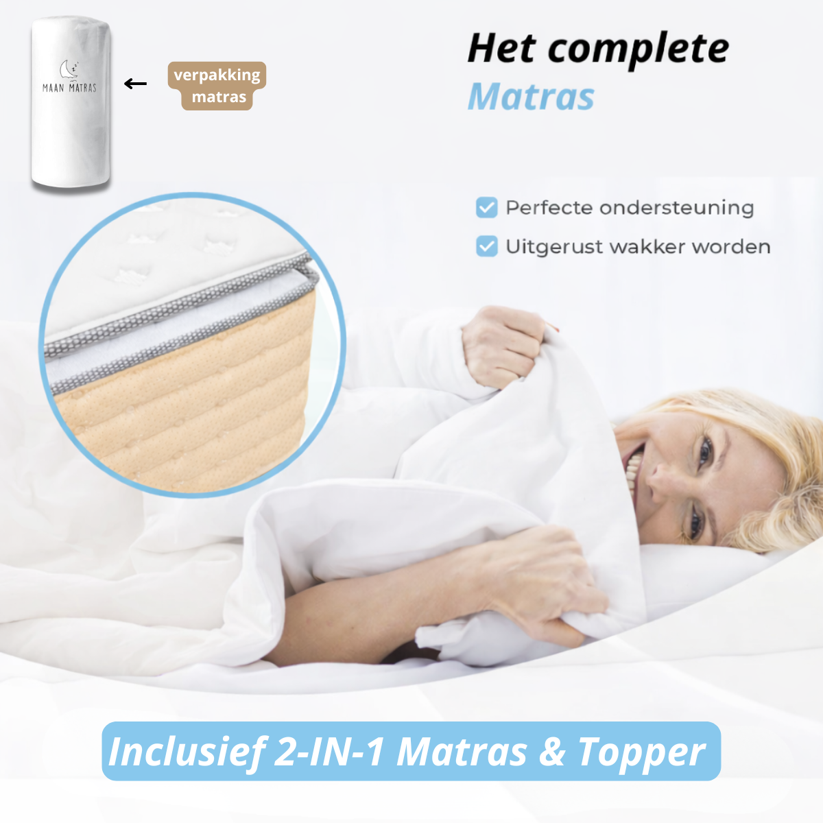 Moon Mattress® Boxspringbett | Boxspringbett mit Stauraum | Komplettes Boxspringbett