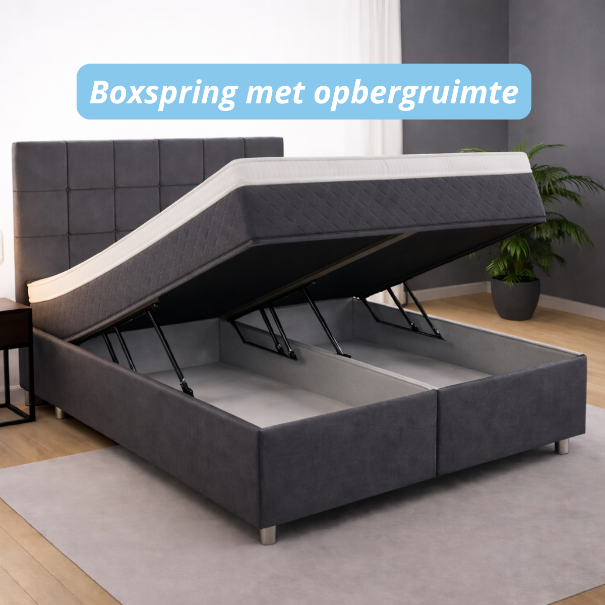 Moon Mattress® Boxspringbett | Boxspringbett mit Stauraum | Komplettes Boxspringbett
