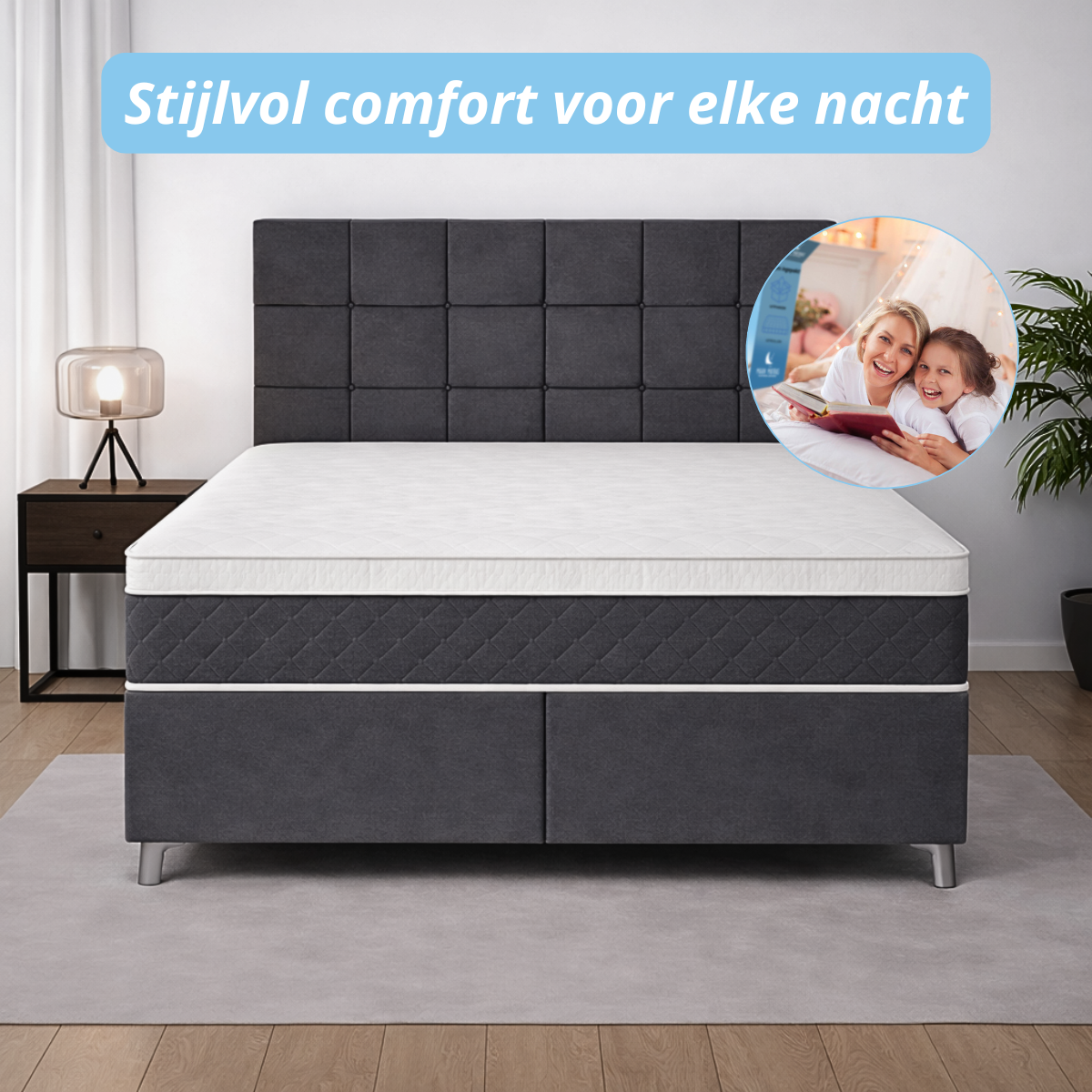 Moon Mattress® Boxspringbett | Boxspringbett mit Stauraum | Komplettes Boxspringbett