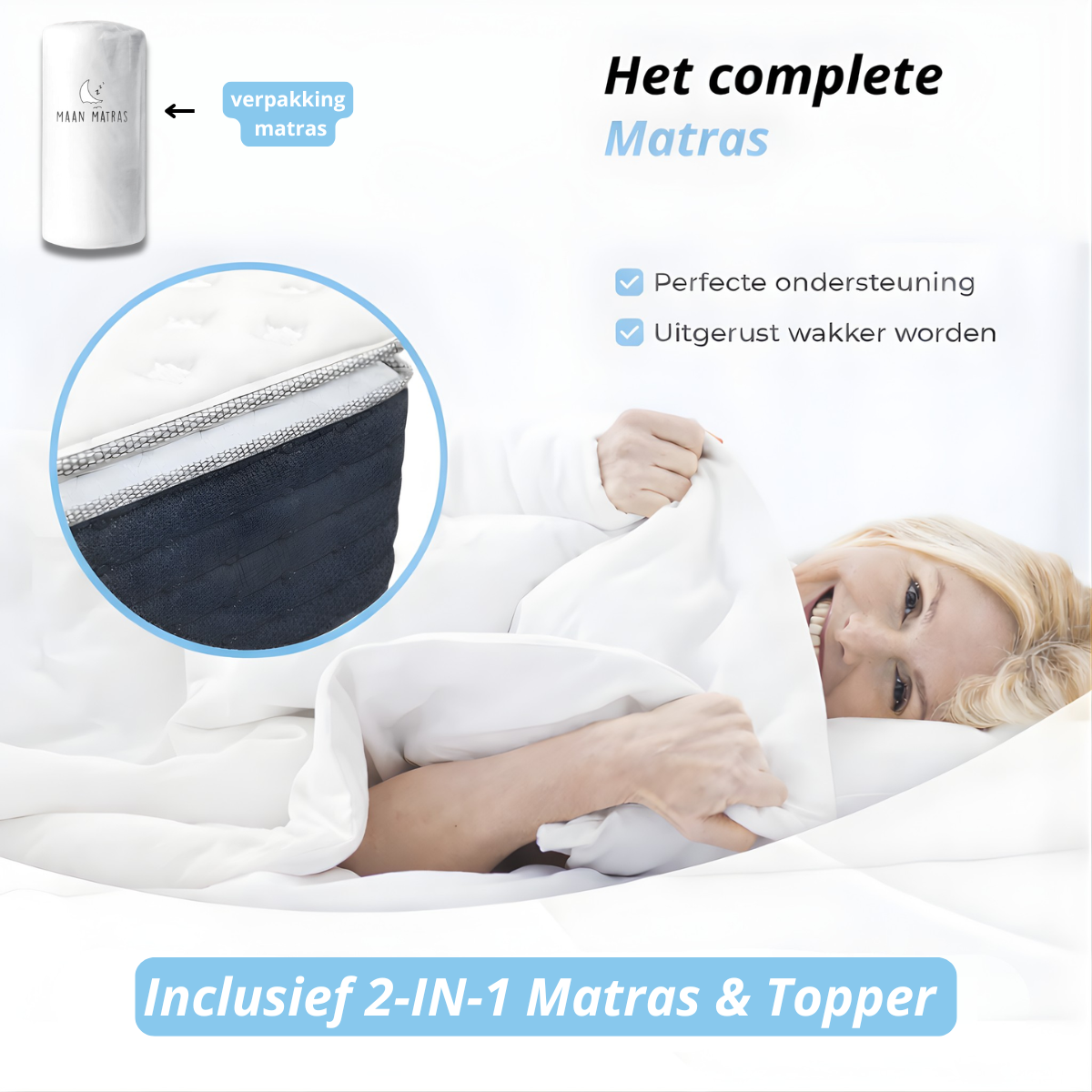 Moon Mattress® Boxspringbett | Boxspringbett mit Stauraum | Komplettes Boxspringbett