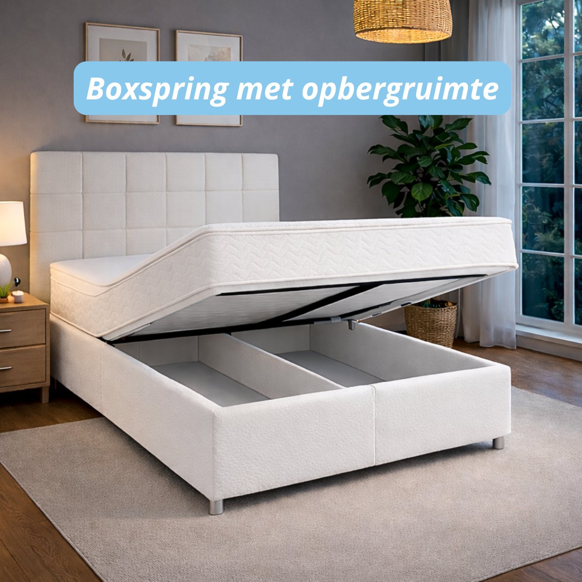 Moon Mattress® Boxspringbett | Boxspringbett mit Stauraum | Komplettes Boxspringbett