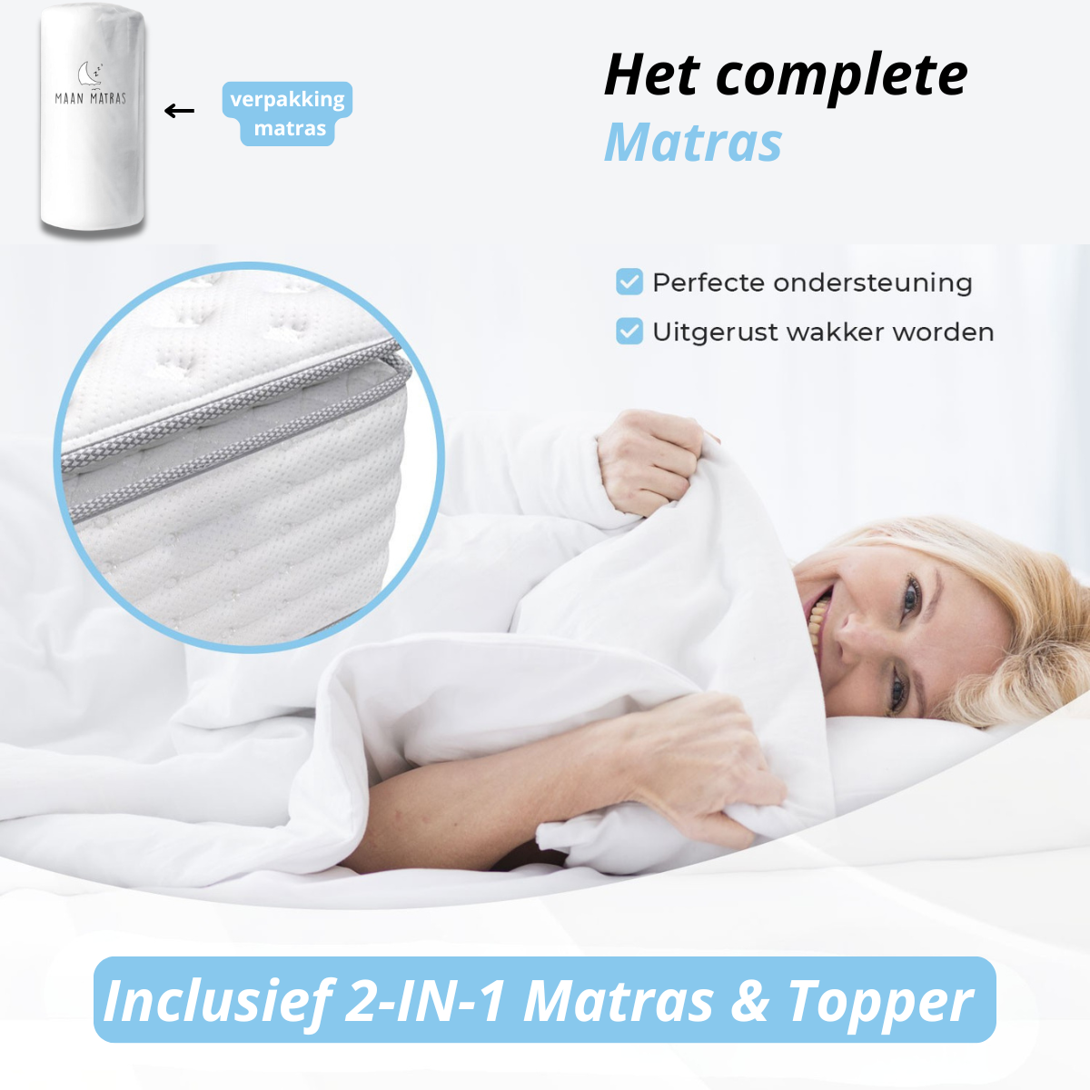 Moon Mattress® Boxspringbett | Boxspringbett mit Stauraum | Komplettes Boxspringbett