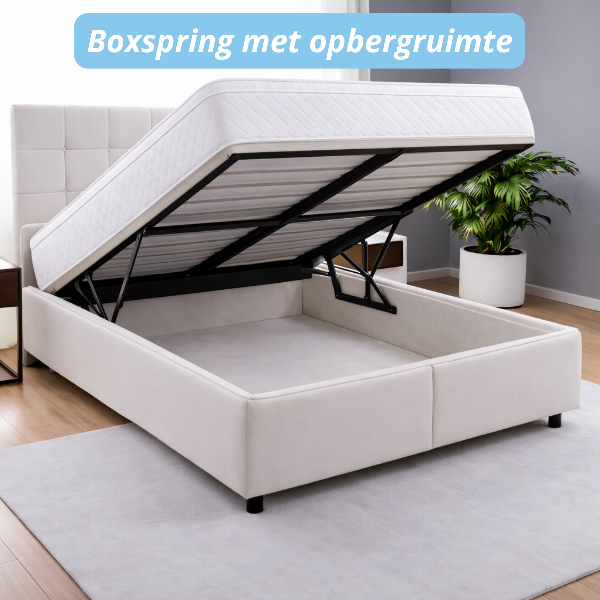 Moon Mattress® Boxspringbett | Boxspringbett mit Stauraum | Komplettes Boxspringbett