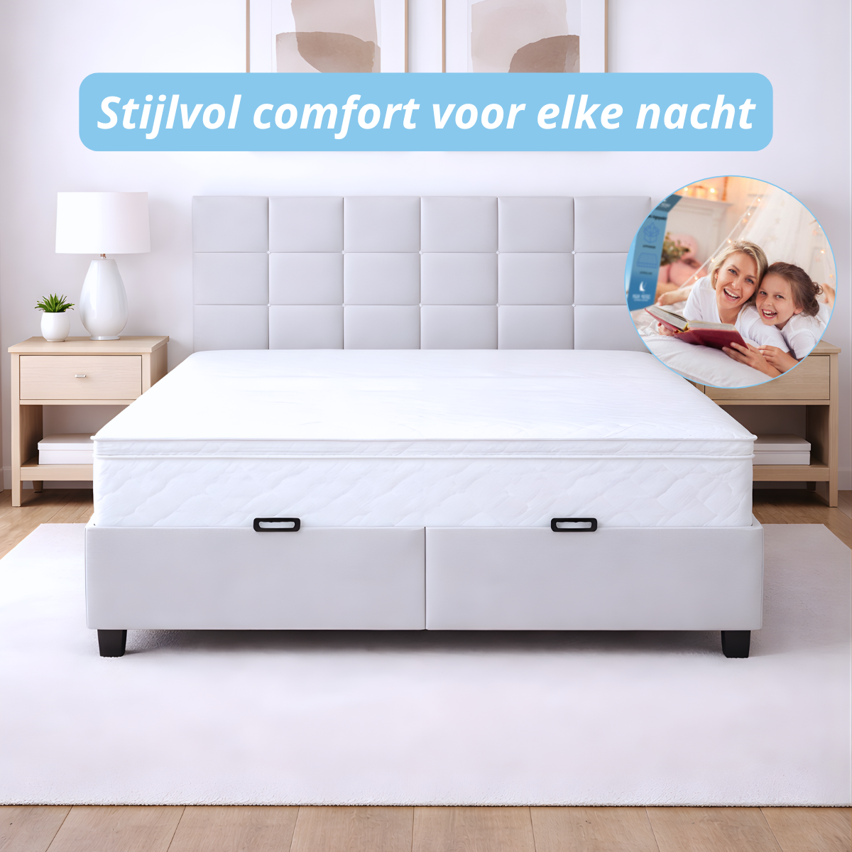 Moon Mattress® Boxspringbett | Boxspringbett mit Stauraum | Komplettes Boxspringbett